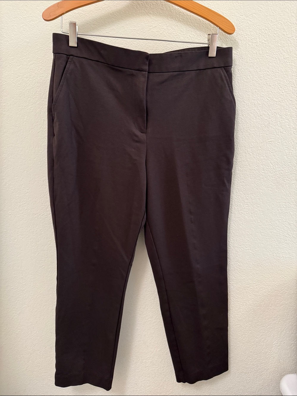 Banana Republic Chocolate Brown Straight-Leg Dress Pants